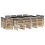 Voir la diapositive 2 : VIDAXL Ensemble a manger de jardin coussins 13 pcs melange beige rotin