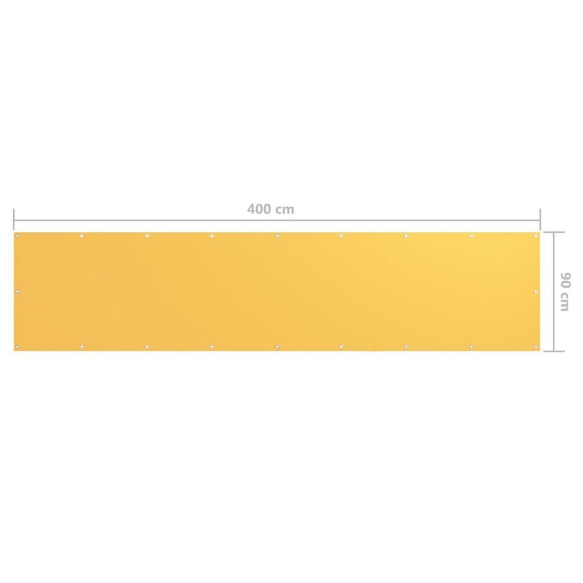 VIDAXL Ecran de balcon Jaune 90x400 cm Tissu Oxford