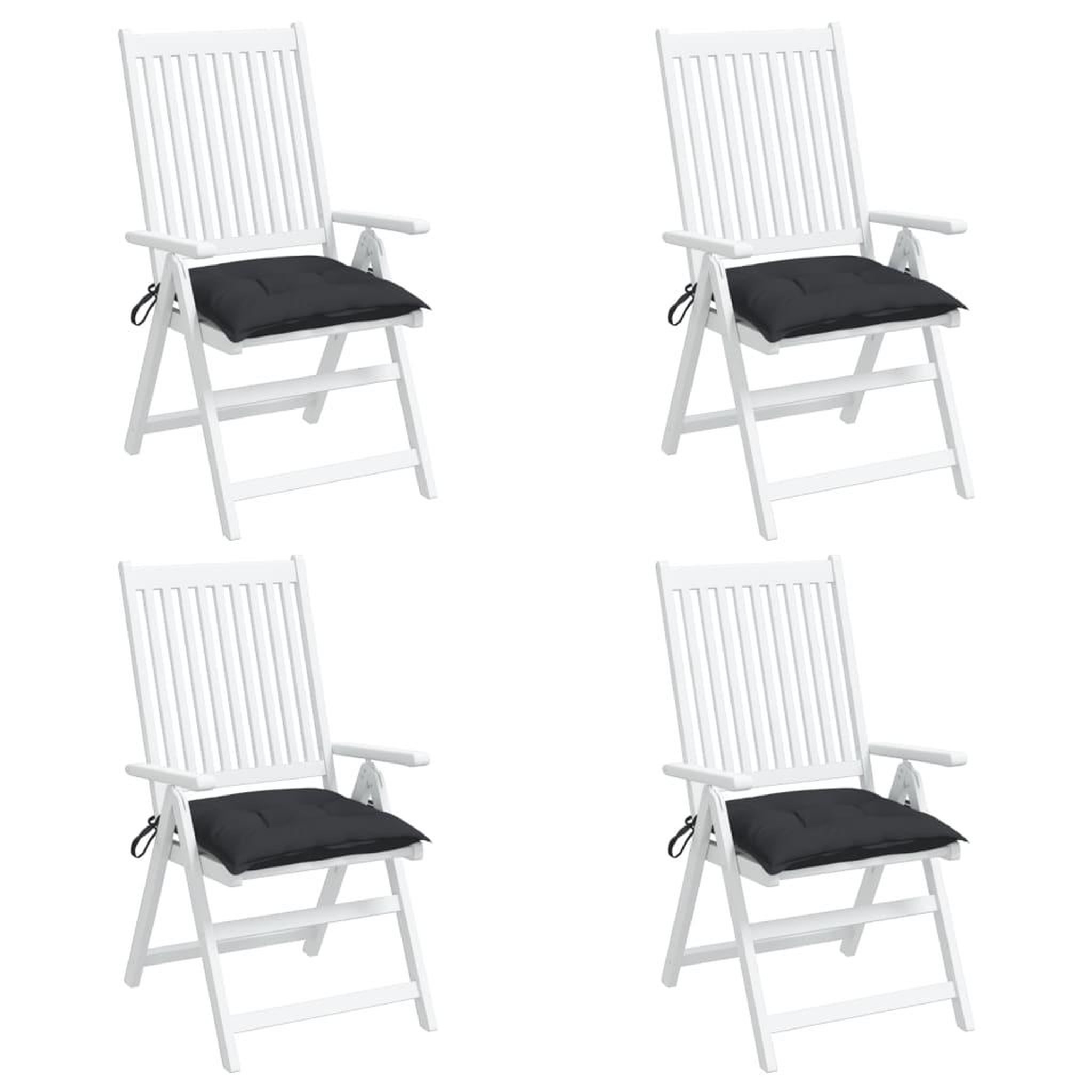 Voir la diapositive 4 : VIDAXL Coussins de palette lot de 4 noir 50x50x7 cm tissu oxford