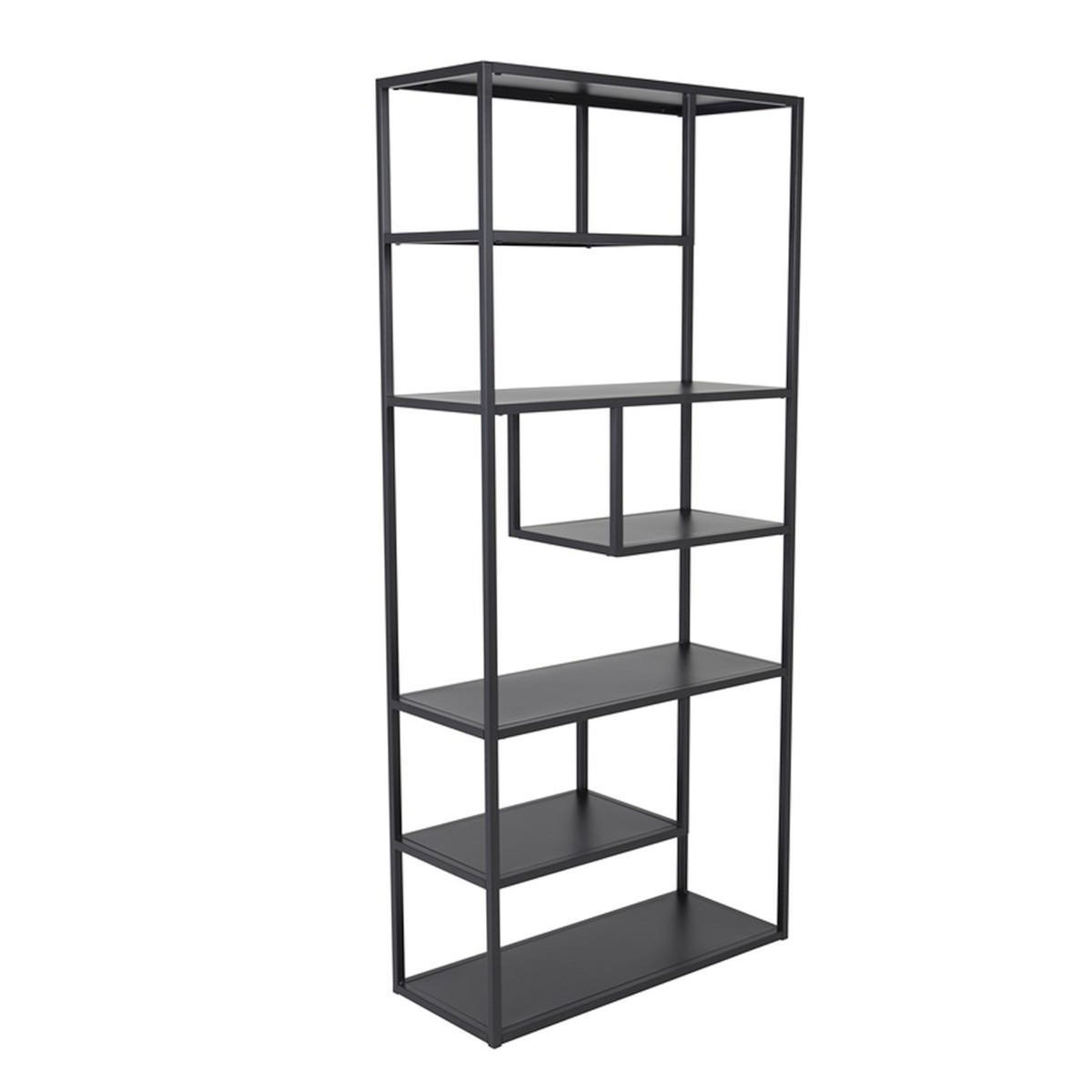 Paris Prix Étagère Bibliothèque 6 Niveaux  Staal  190cm Noir