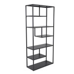 Paris Prix Étagère Bibliothèque 6 Niveaux  Staal  190cm Noir