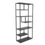 Voir la diapositive 1 : Paris Prix Étagère Bibliothèque 6 Niveaux  Staal  190cm Noir