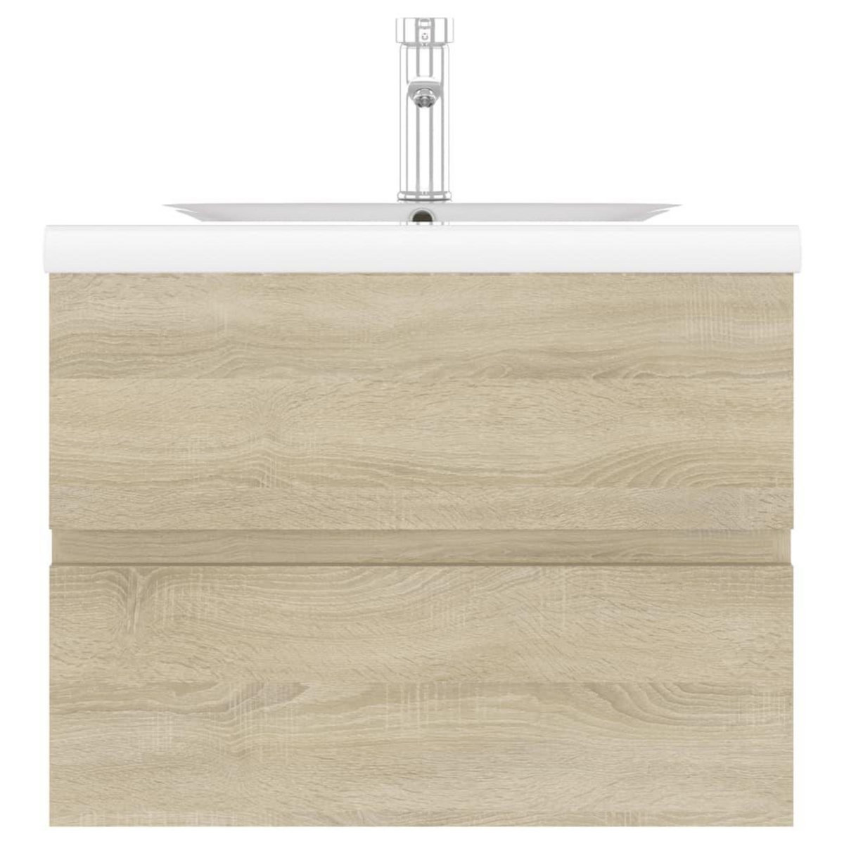 VIDAXL Armoire d'evier lavabo integre chene sonoma bois d'ingenierie