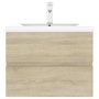 Voir la diapositive 4 : VIDAXL Armoire d'evier lavabo integre chene sonoma bois d'ingenierie