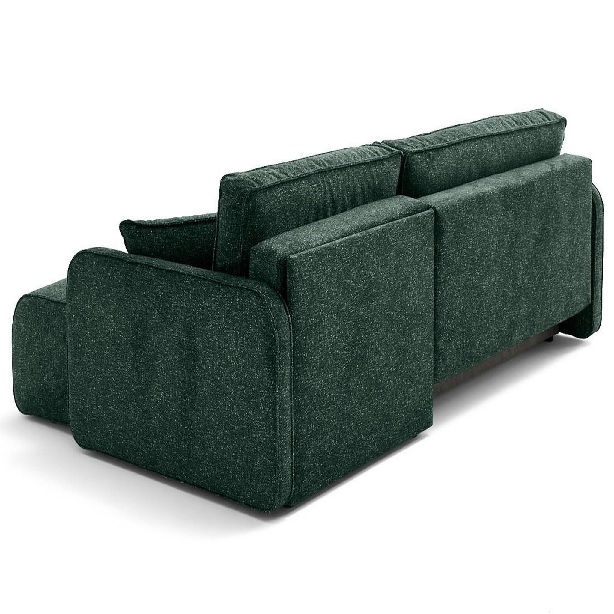 Voir la diapositive 6 : LISA DESIGN Apolline - canapé d'angle réversible 4 places convertible avec coffres en tissu moucheté