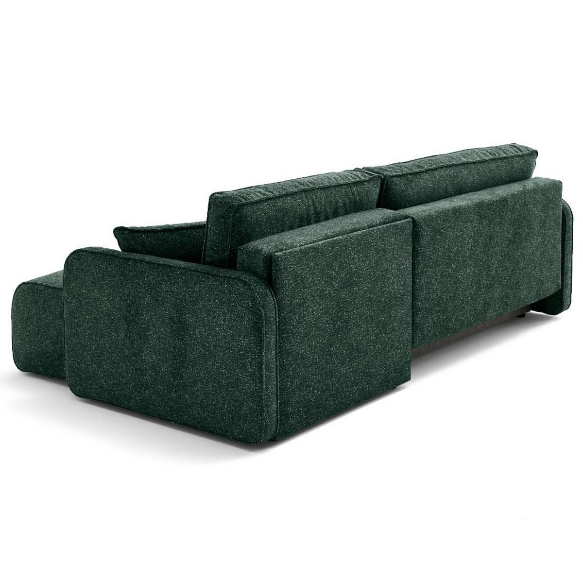 LISA DESIGN Apolline - canapé d'angle réversible 4 places convertible avec coffres en tissu moucheté