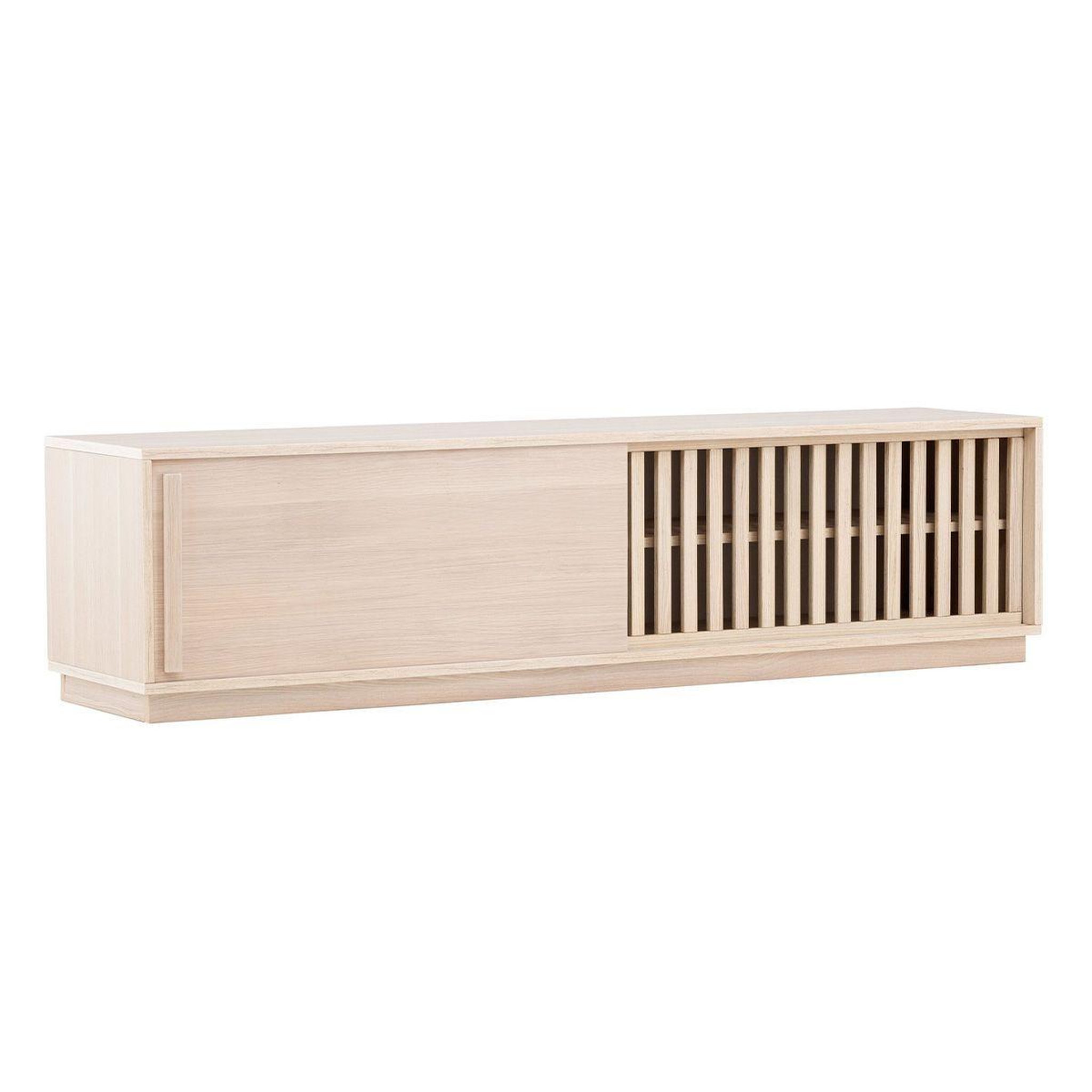 Paris Prix Meuble tv design nervuré  lugo  180cm naturel