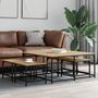 Voir la diapositive 1 : VIDAXL Tables basses gigognes 5 pcs chêne sonoma bois d ingénierie