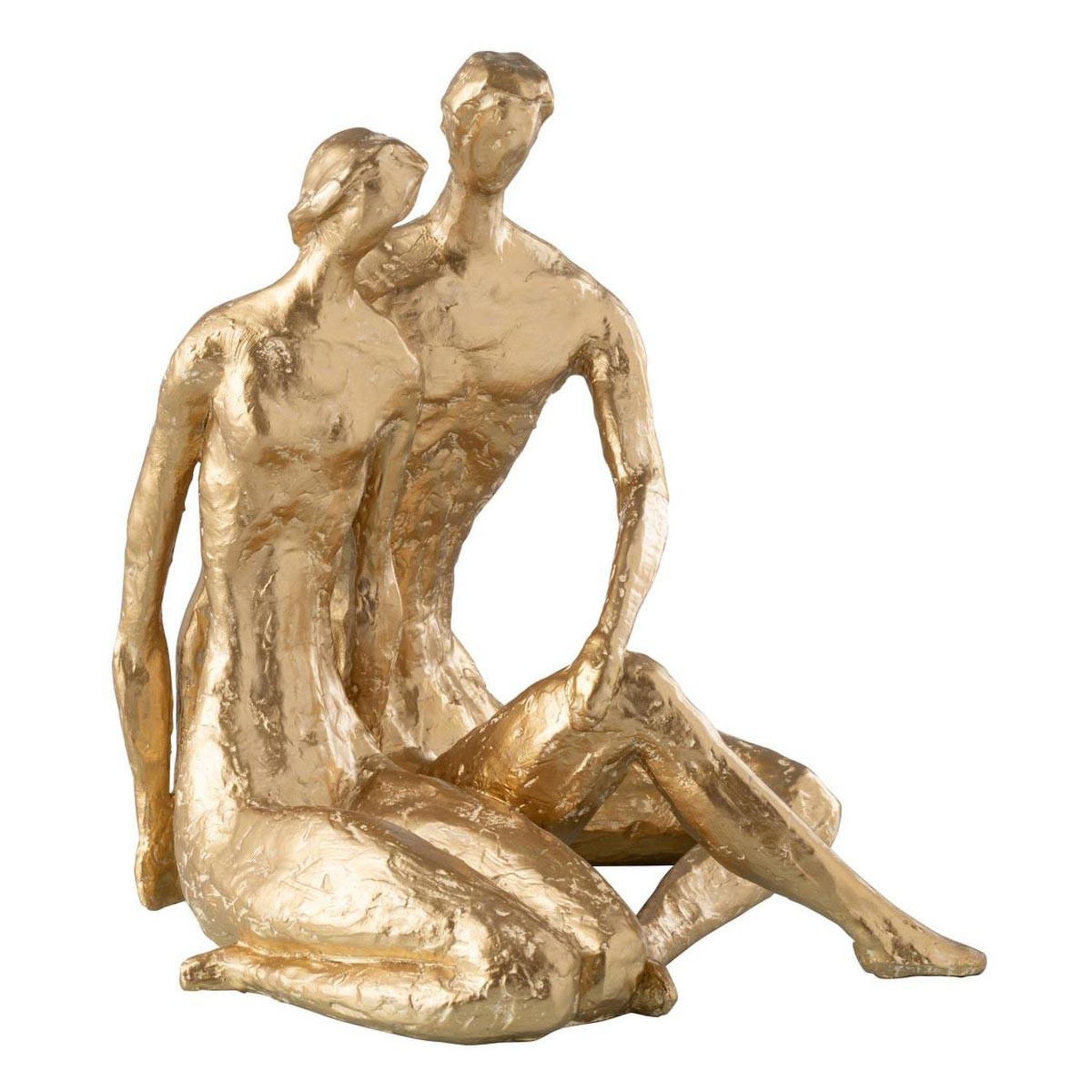 J-LINE Statuette couple assis  brady  35cm or