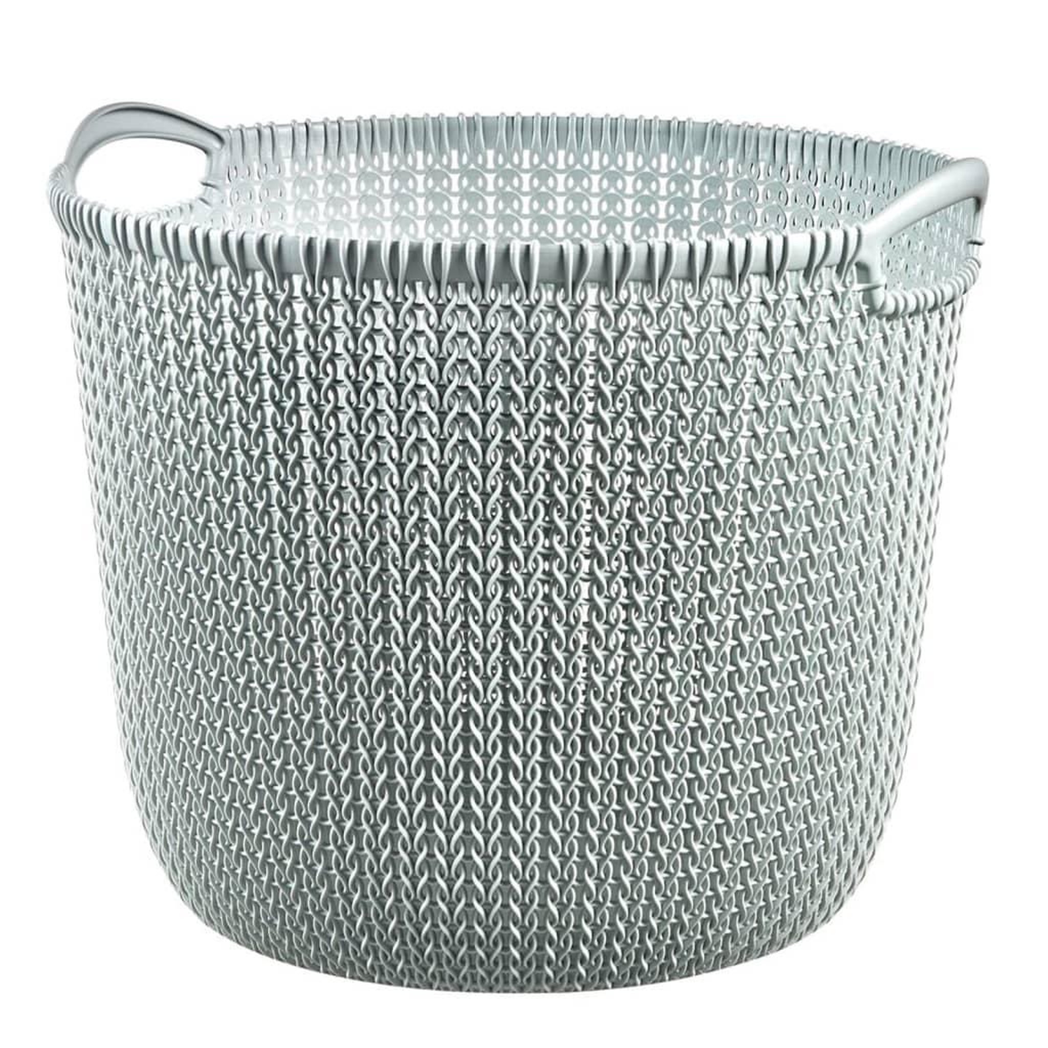CURVER Curver Panier de rangement Knit Rond L 30 L Bleu brumeux