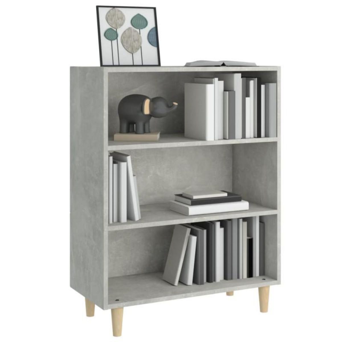 VIDAXL Buffet Gris béton 69,5x32,5x90 cm Bois d ingénierie