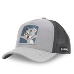 CAPSLAB Casquette homme trucker Tom and Jerry Tom Capslab. Coloris disponibles : Gris
