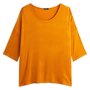 IN EXTENSO T-shirt manches 3/4 jaune moutarde grande taille femme