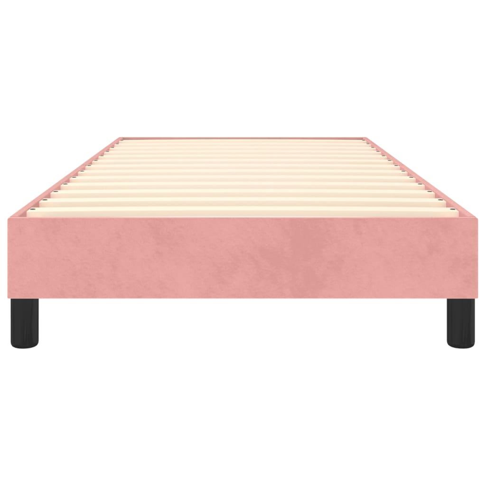 Voir la diapositive 5 : VIDAXL Cadre de lit sans matelas rose 100x200 cm velours