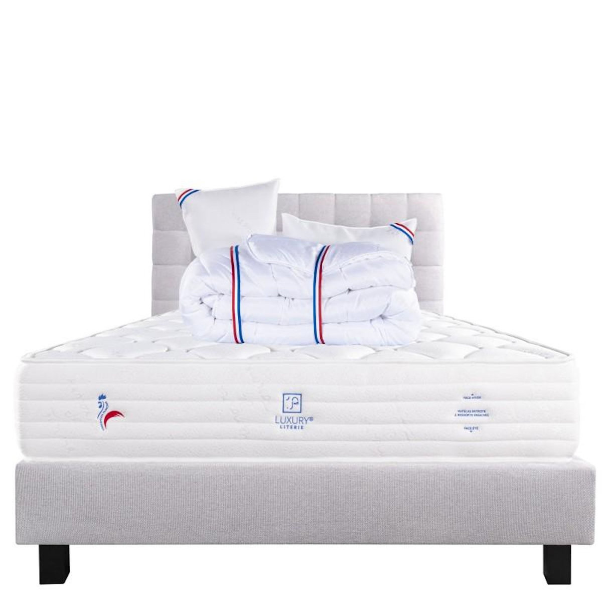 LUXURY LITERIE Ensemble literie mousse, Patriote Ferme, Gris