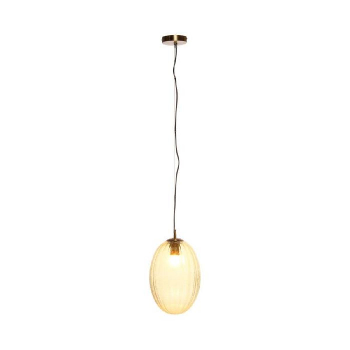 Paris Prix Lampe Suspension en Verre  Virgina  36cm Ambre