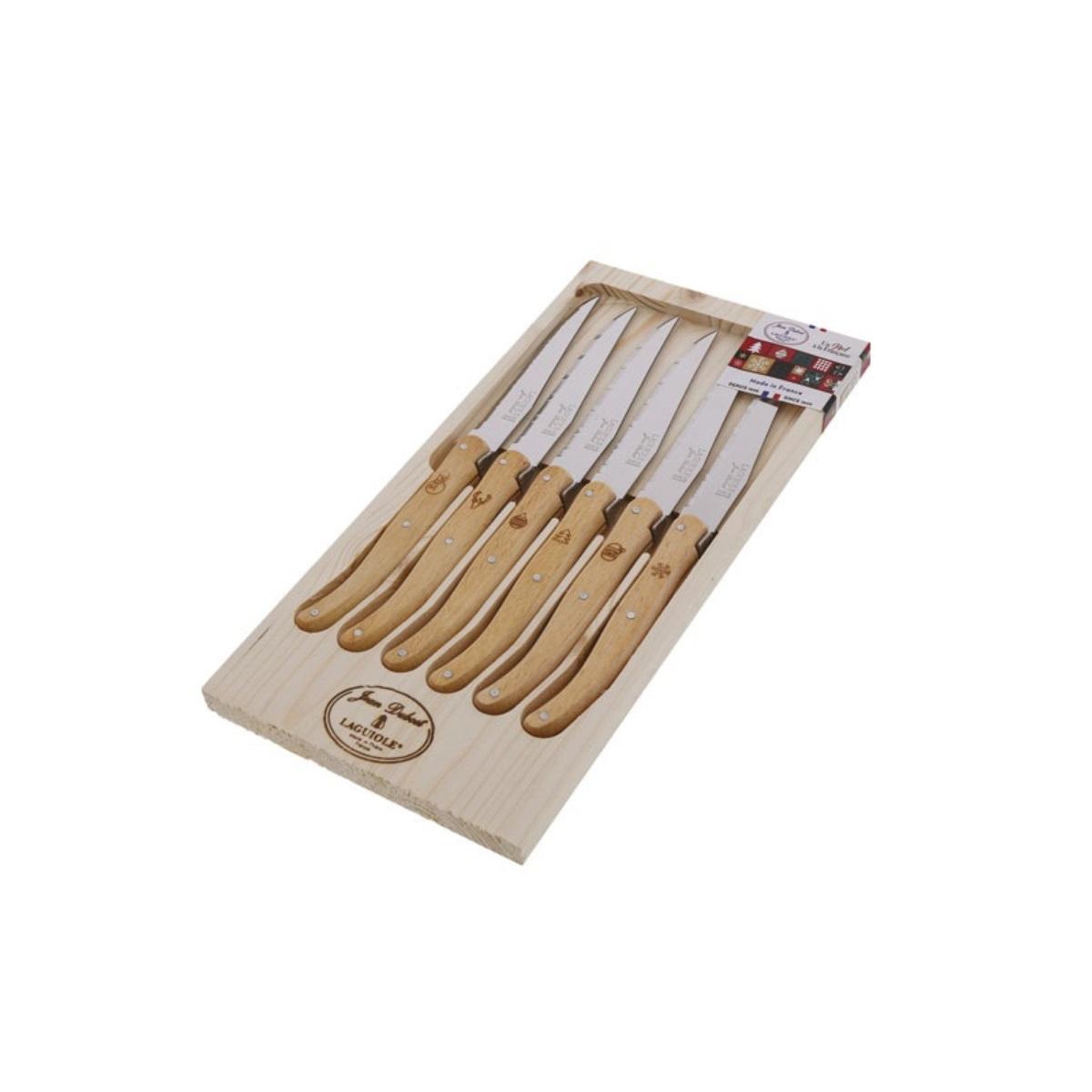 Voir la diapositive 2 : Jean dubost Coffret de 6 couteaux à steak - L0060015D80175