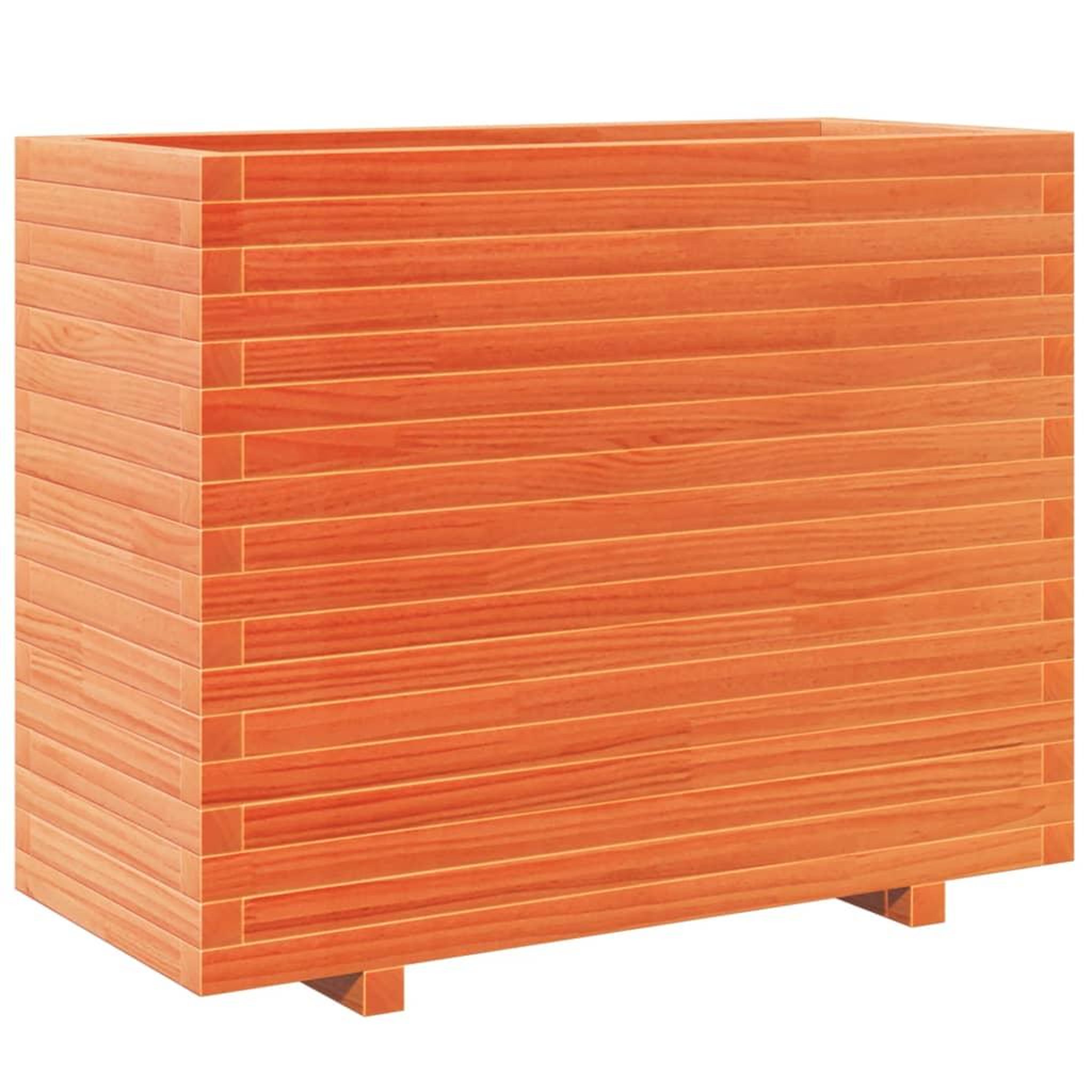 Voir la diapositive 2 : VIDAXL Jardiniere cire marron 90x40x72,5 cm bois de pin massif