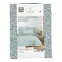 Voir la diapositive 5 : COTON PUR Pack complet housse de couette réversible pour lit 140 x 190 cm Céleste glacier