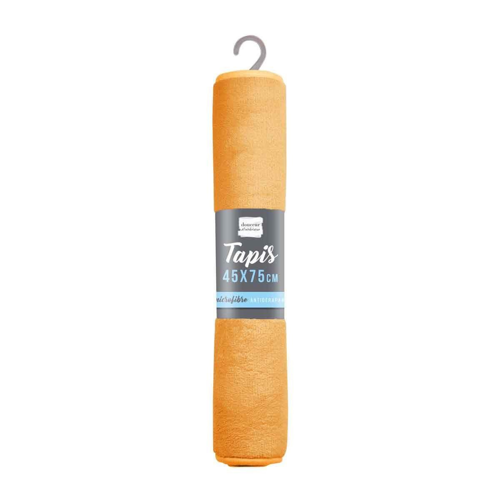 Voir la diapositive 2 : Douceur d'Intérieur Tapis de bain microfibre  vitamine  45x75cm ocre