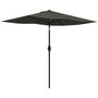 Voir la diapositive 1 : OUTSUNNY Parasol rectangulaire inclinable de jardin avec manivelle métal polyester haute densité anti UV 50+ gris