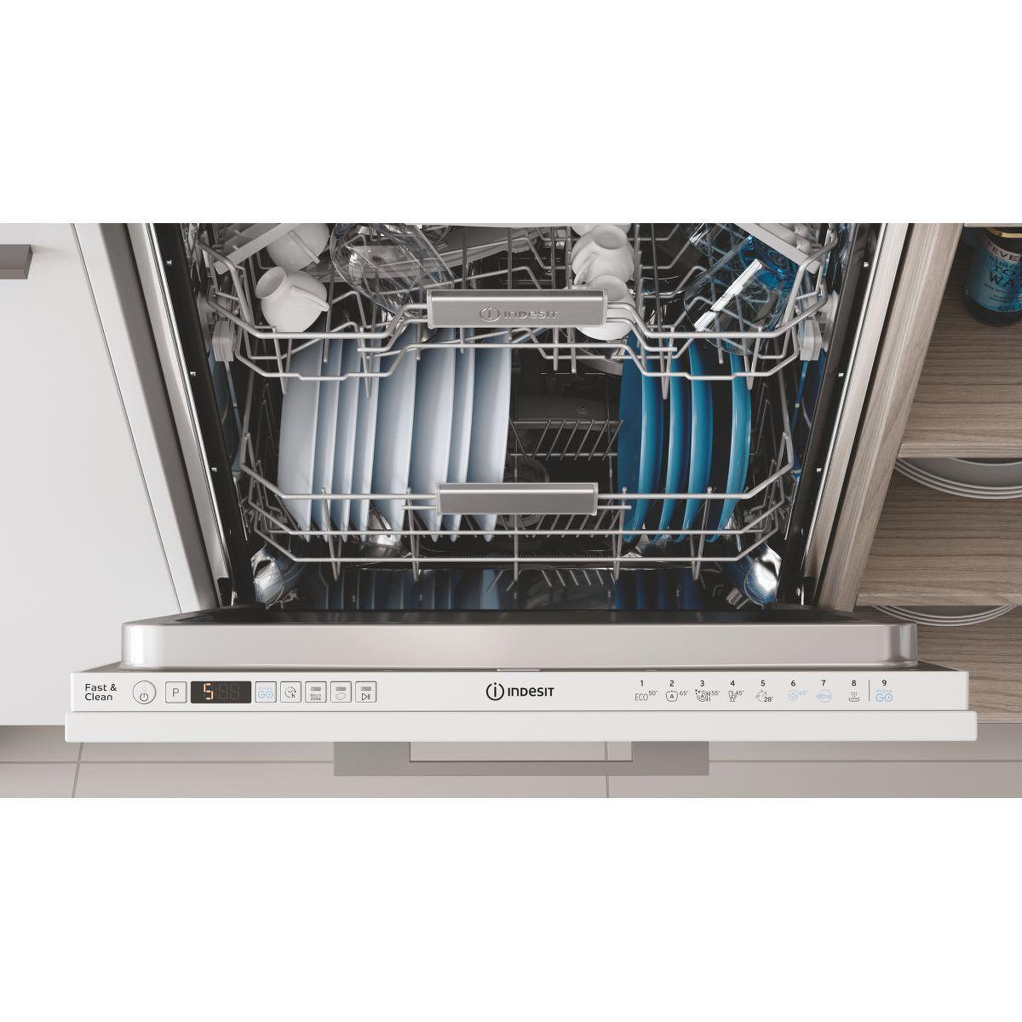 Voir la diapositive 5 : Indesit Lave vaisselle encastrable in2ic14bn7s1 sliding