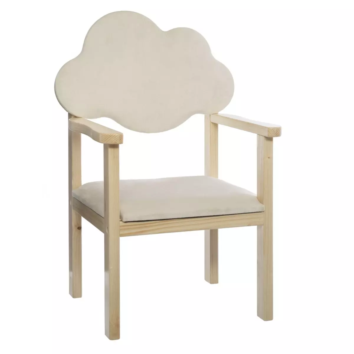 Atmosphera Kids Chaise enfant en bois design nuage Douceur - Blanc
