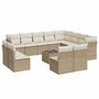 Voir la diapositive 2 : VIDAXL Salon de jardin avec coussins 13 pcs beige resine tressee