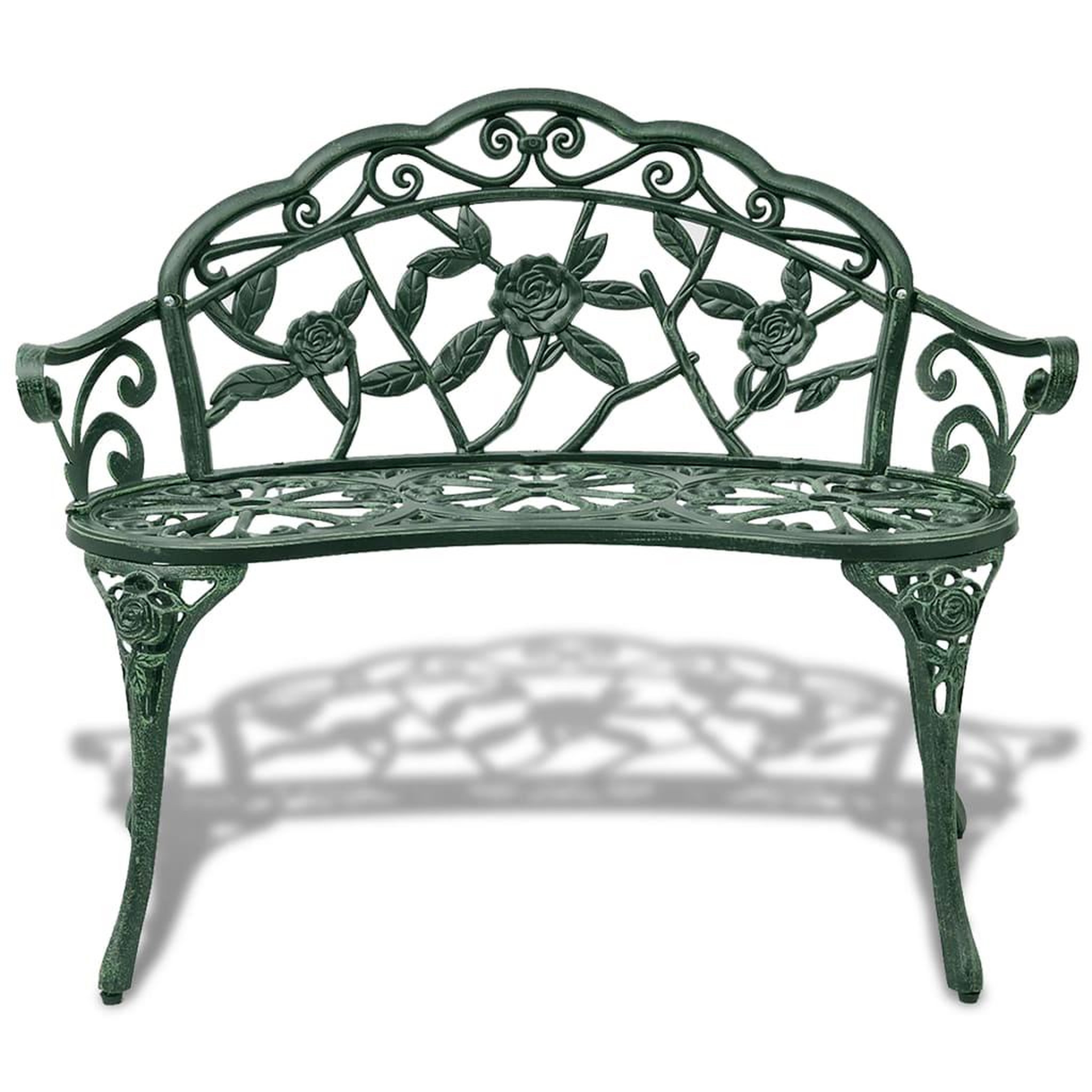 Voir la diapositive 2 : VIDAXL Banc de jardin 100 cm Aluminium coule Vert