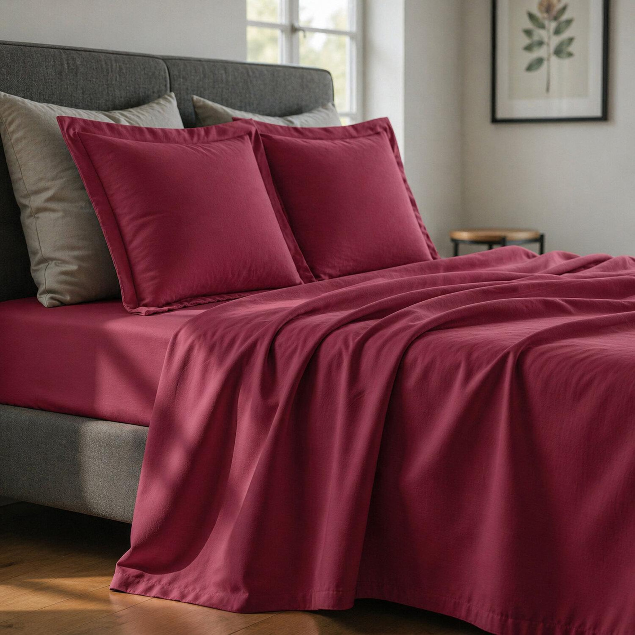 Voir la diapositive 1 : Home collection Parure de drap 100% coton 57fils et taie(s)