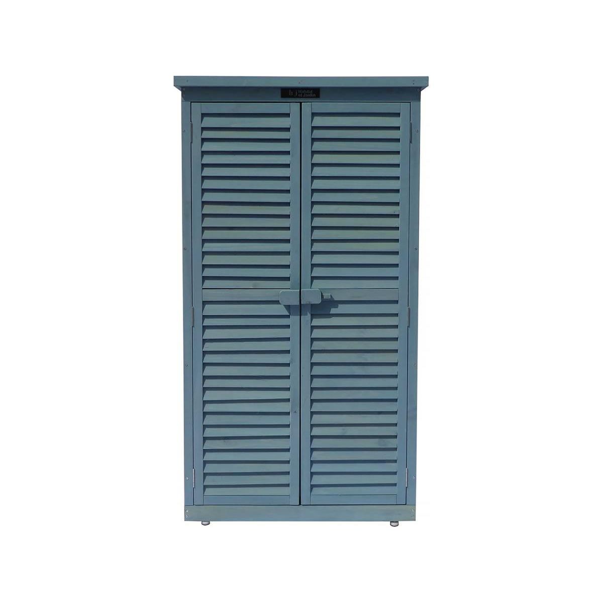 Habitat et Jardin Armoire de jardin  Space  - 87 x 46.5 x 160 cm - Bleu ciel