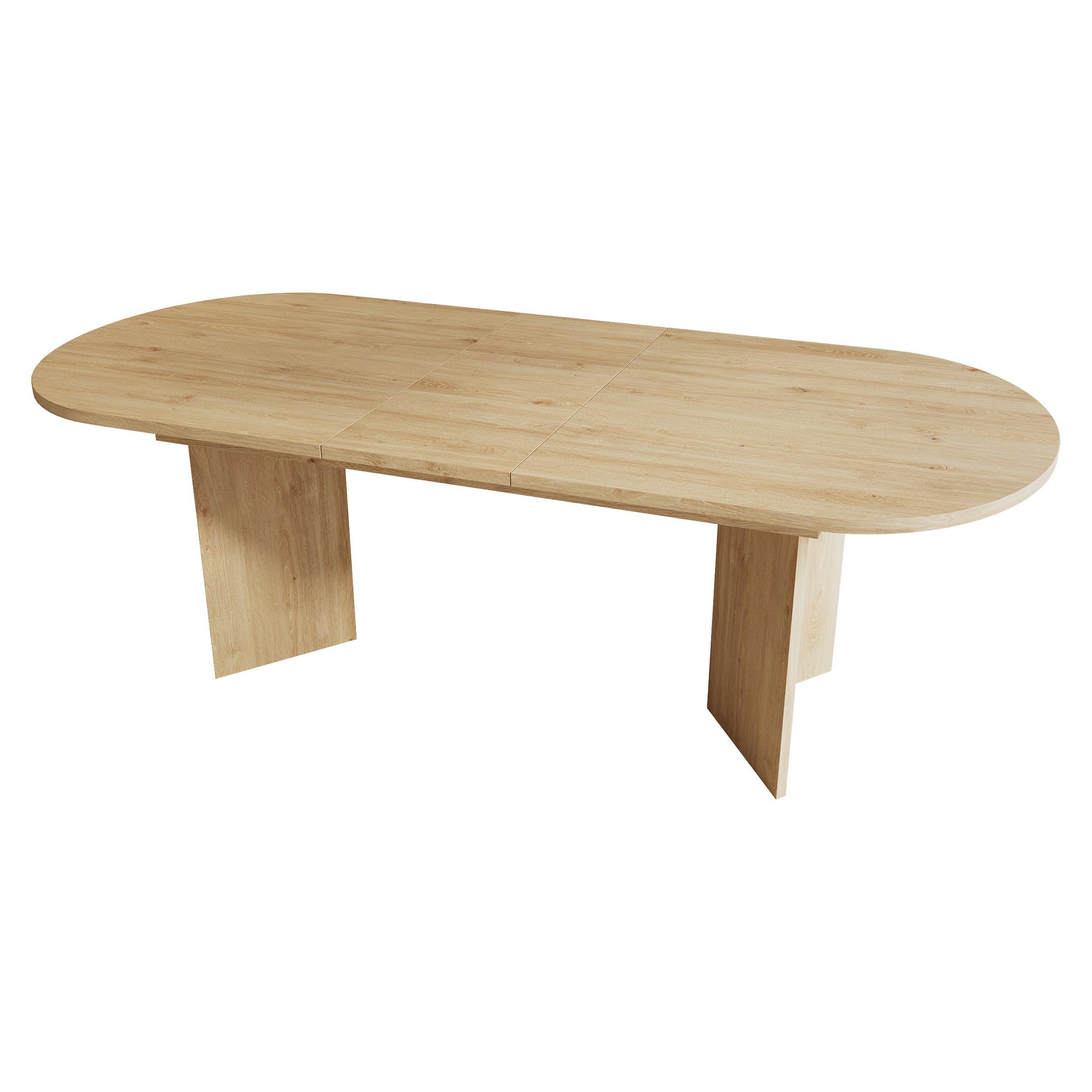 Voir la diapositive 5 : MERAX Table à manger extensible 160/200x90 cm pour 6-8 personnes avec plateau épais