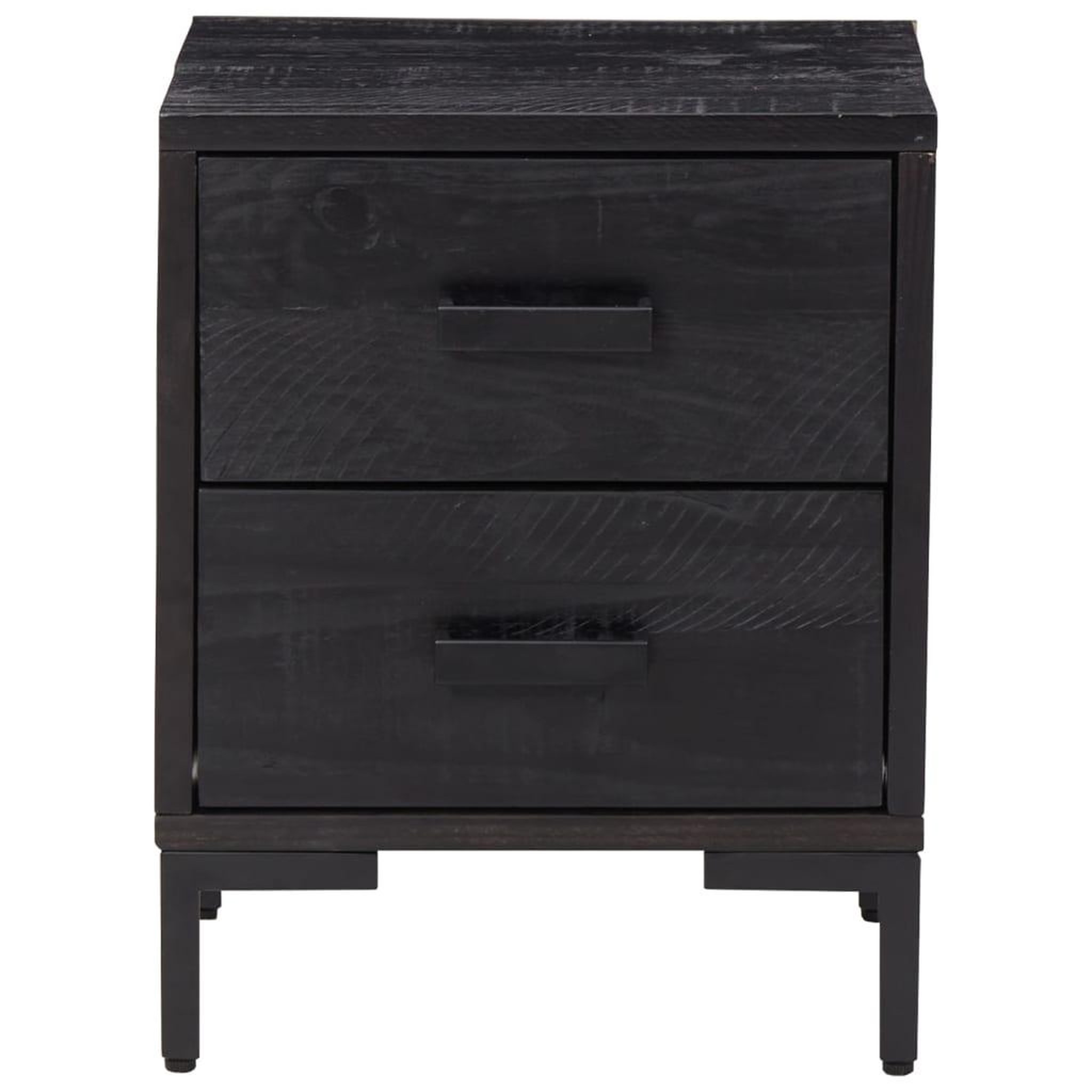 Voir la diapositive 3 : VIDAXL Table de chevet Noir 36x30x45 cm Bois de pin massif