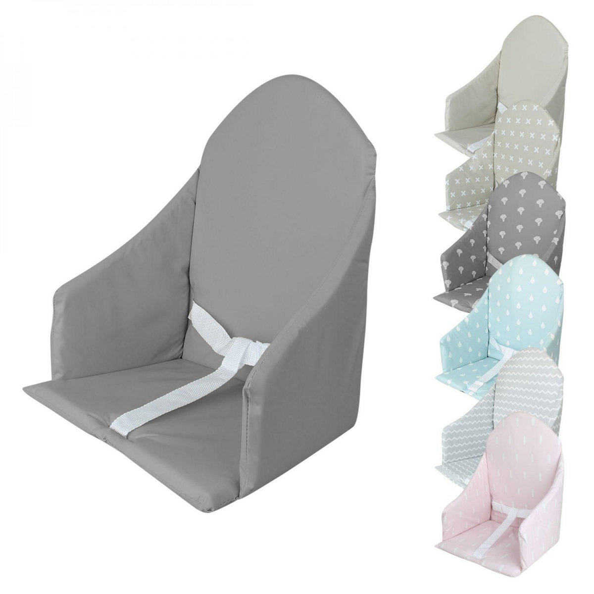 Monsieur Bébé Coussin d'assise universel Miam avec harnais pour chaise haute bébé