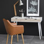 Voir la diapositive 2 : CONCEPT USINE Bureau scandinave avec tiroirs blanc SEVEY
