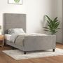 Voir la diapositive 1 : VIDAXL Cadre de lit sans matelas gris clair 90x200 cm velours