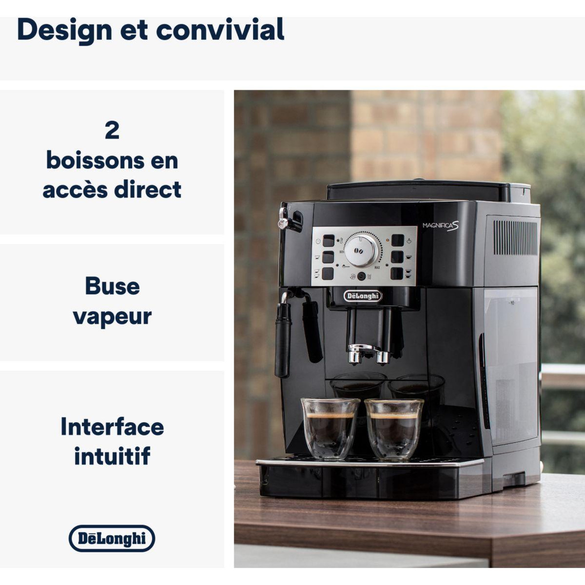 Voir la diapositive 2 : DELONGHI Expresso broyeur ecam22.115.b