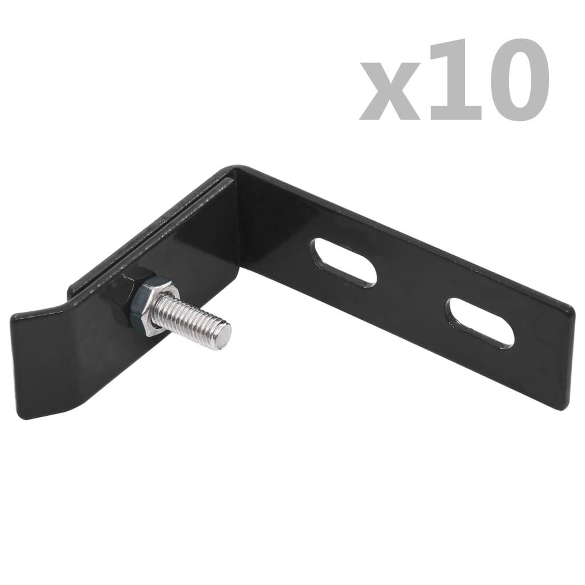 Voir la diapositive 1 : VIDAXL Ensemble de 10 connecteurs d'angle mural Anthracite