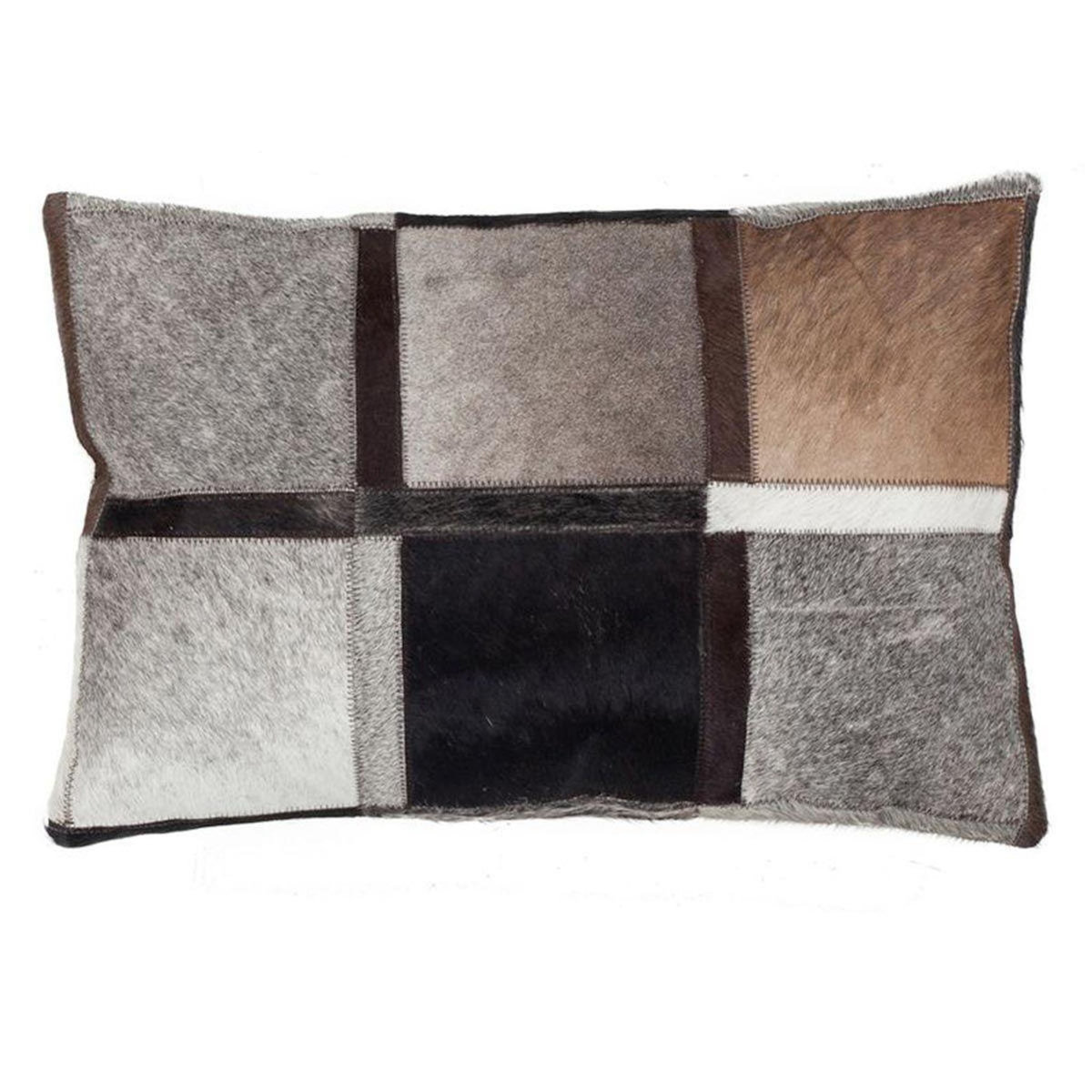 Paris Prix Coussin Déco en Cuir  Lavish  40x60cm Gris