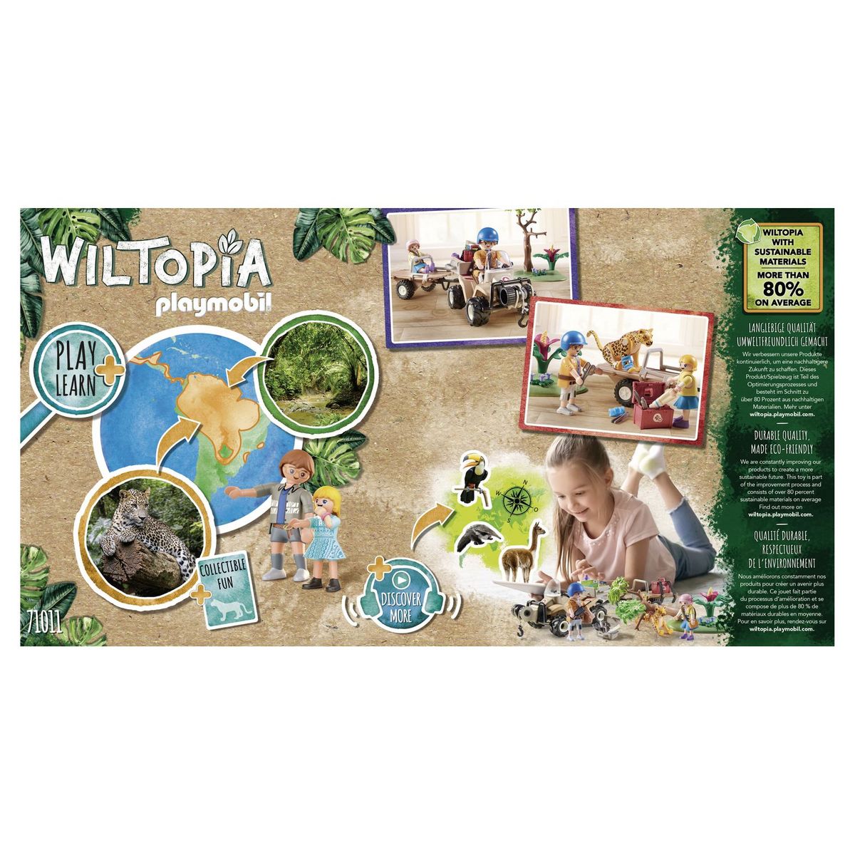 PLAYMOBIL 71011 - Quad de secours pour animaux Wiltopia
