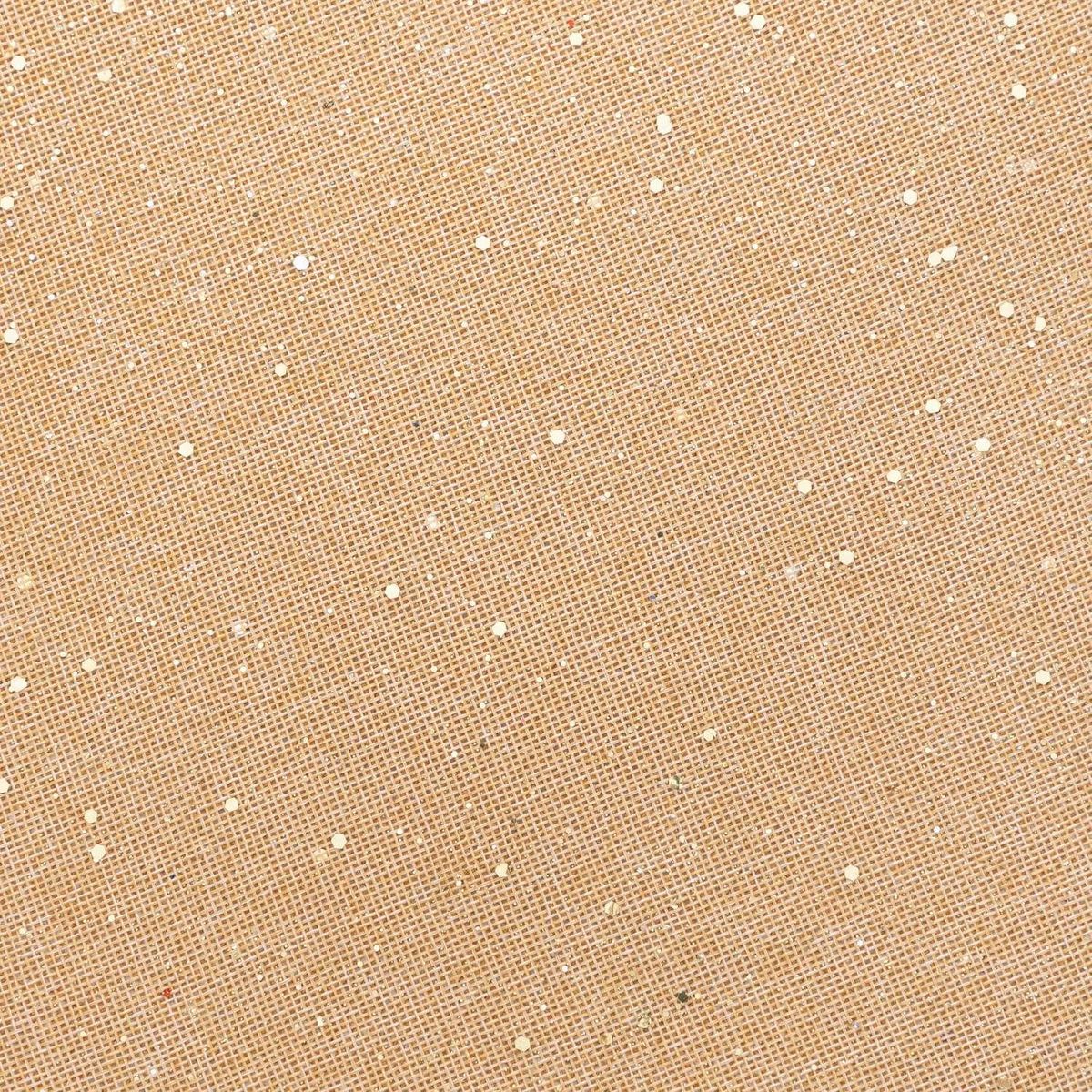 ATMOSPHERA Lot de 6 sets de table de Noël rond en jute - Diam. 38 cm - Or