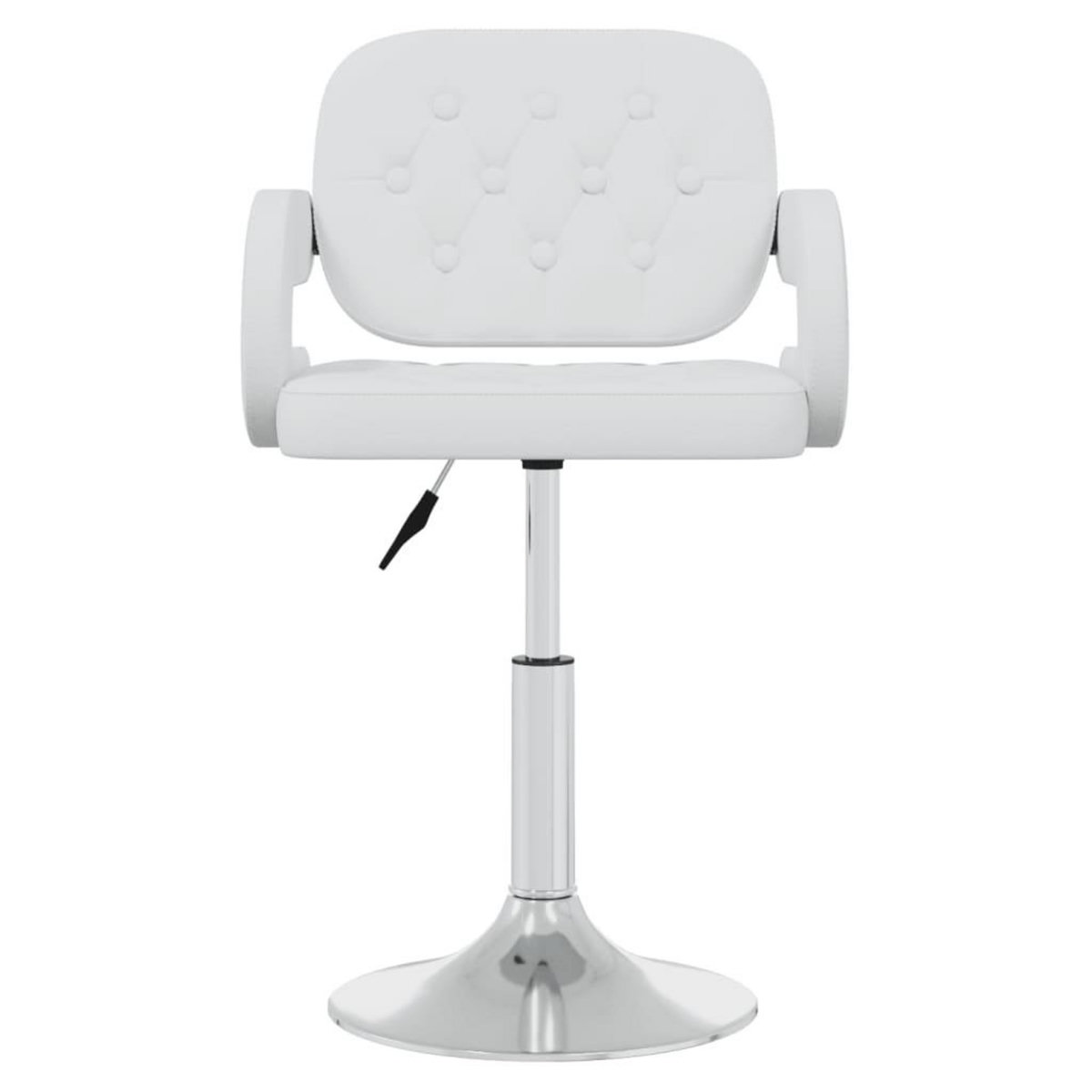 VIDAXL Chaises pivotantes a manger lot de 4 Blanc Similicuir