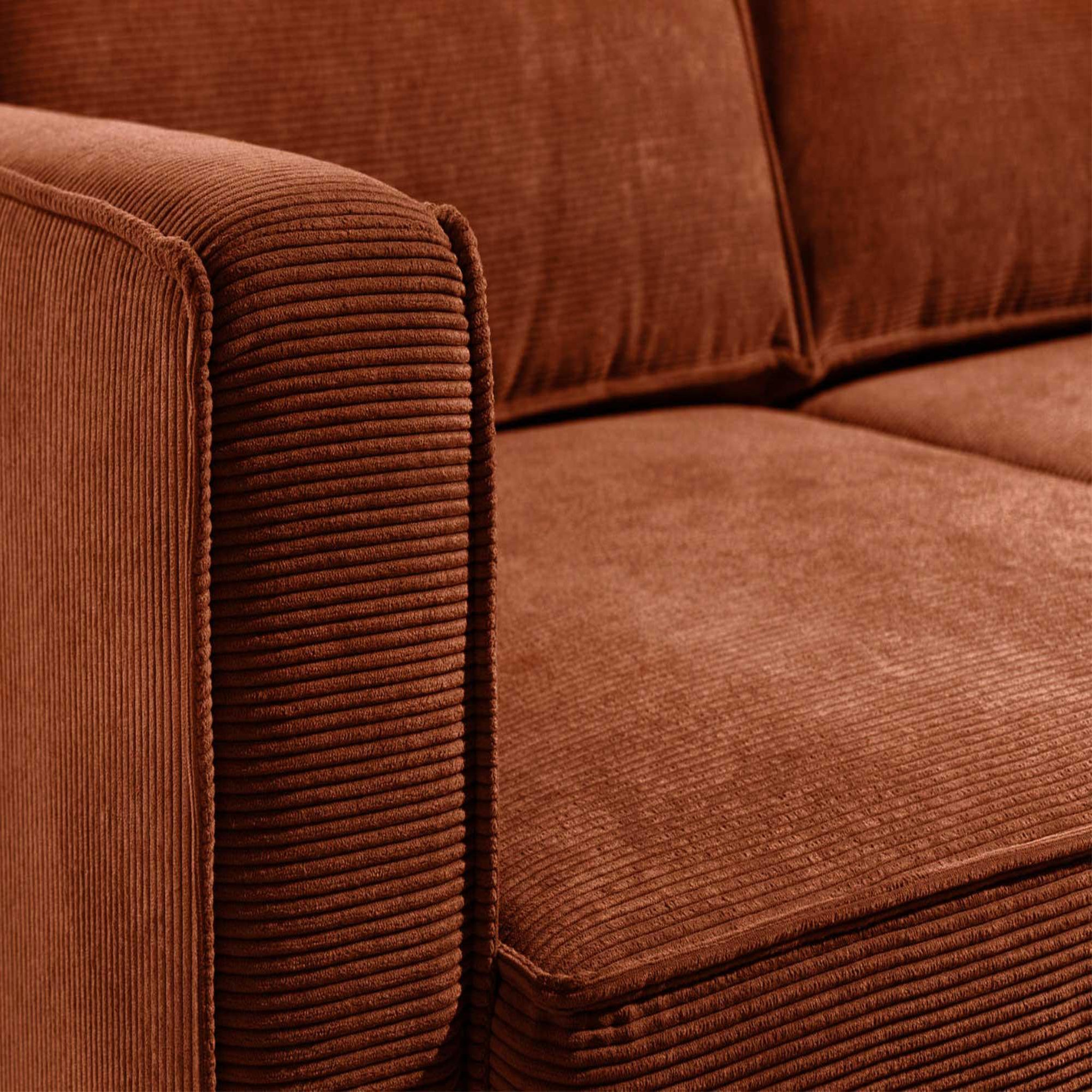 Voir la diapositive 3 : LISA DESIGN Jake - canapé 3 places - convertible - en velours côtelé