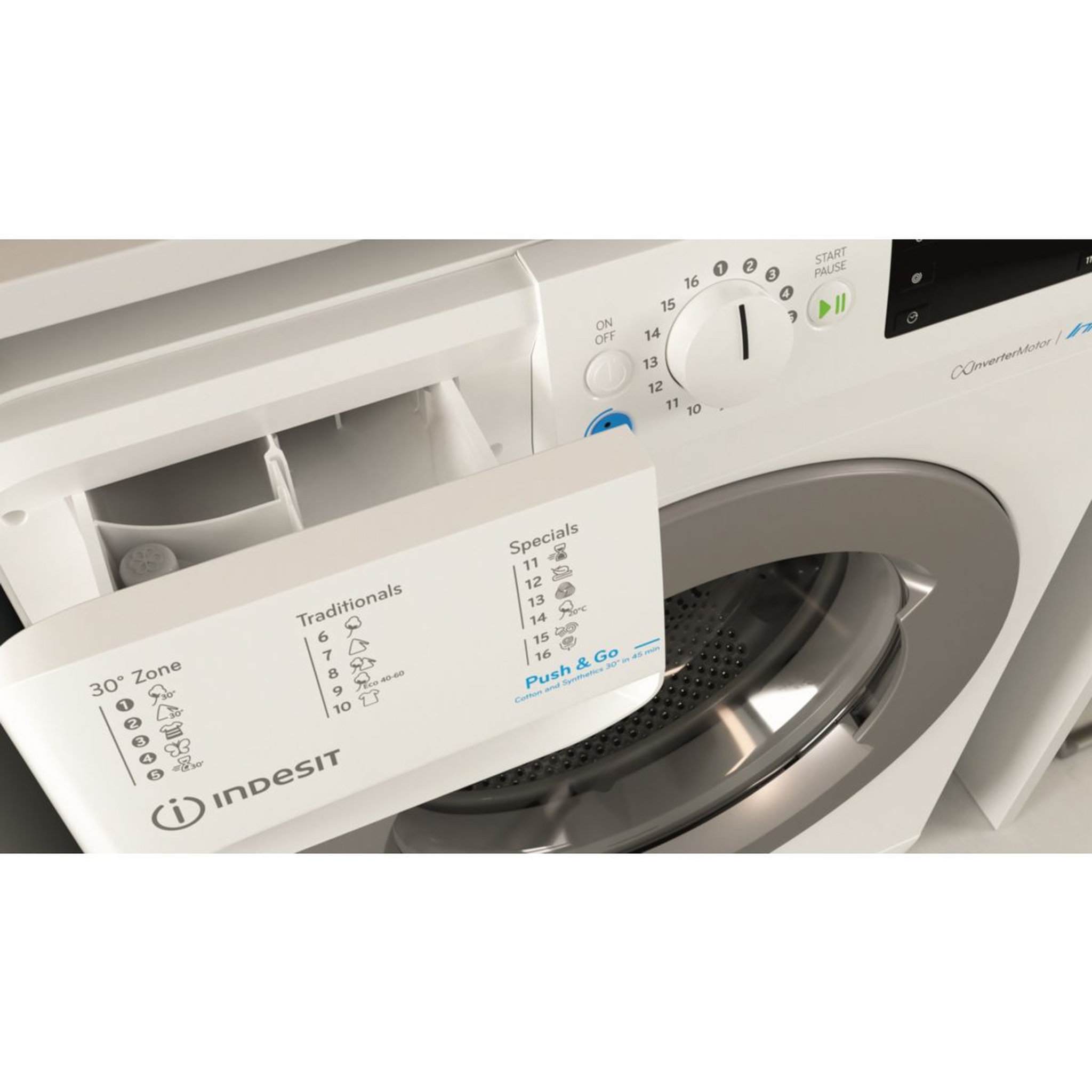 Voir la diapositive 2 : Indesit Lave linge hublot BWE101485XWSEUN