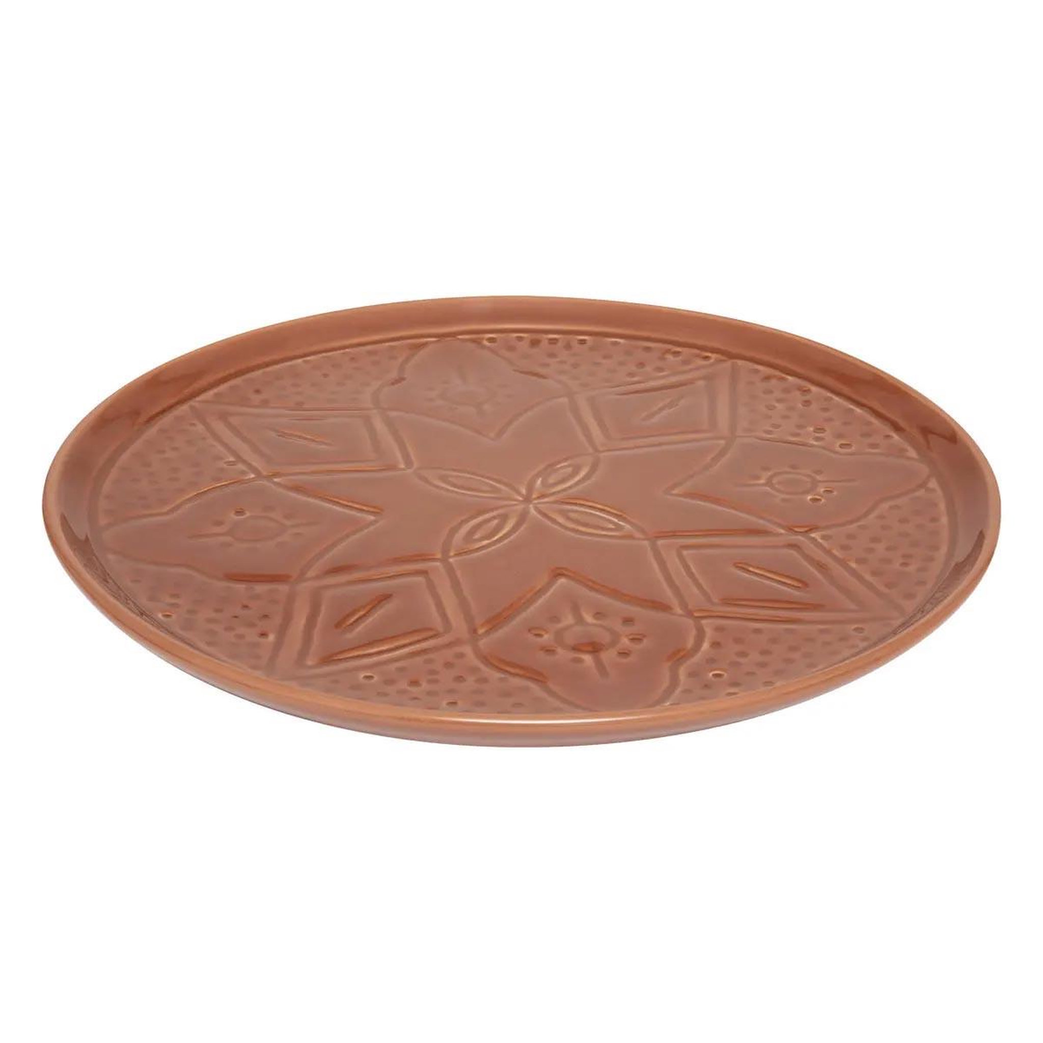 Voir la diapositive 2 : SECRET DE GOURMET Lot de 6 assiettes plates  sienna  27cm terracotta