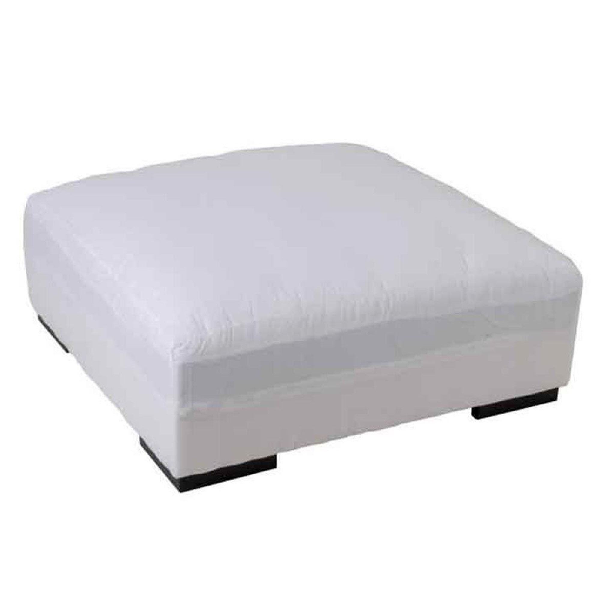 J-LINE Pouf carré design  monaco  105cm blanc