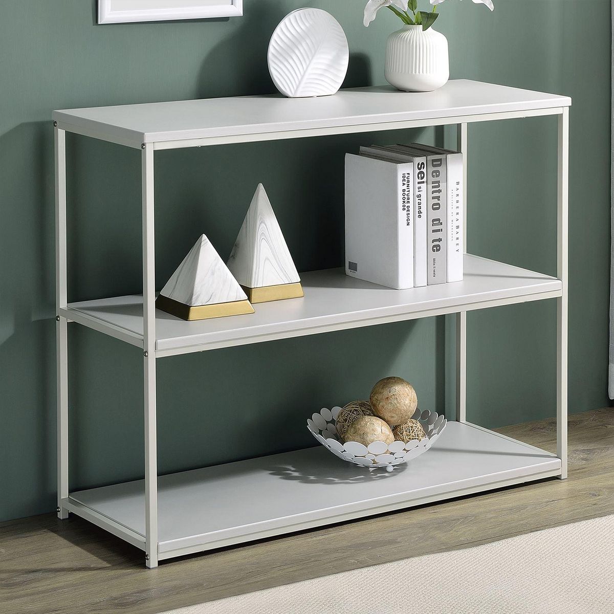 IDIMEX Etagère SENDAI, en métal noir avec 3 tablettes