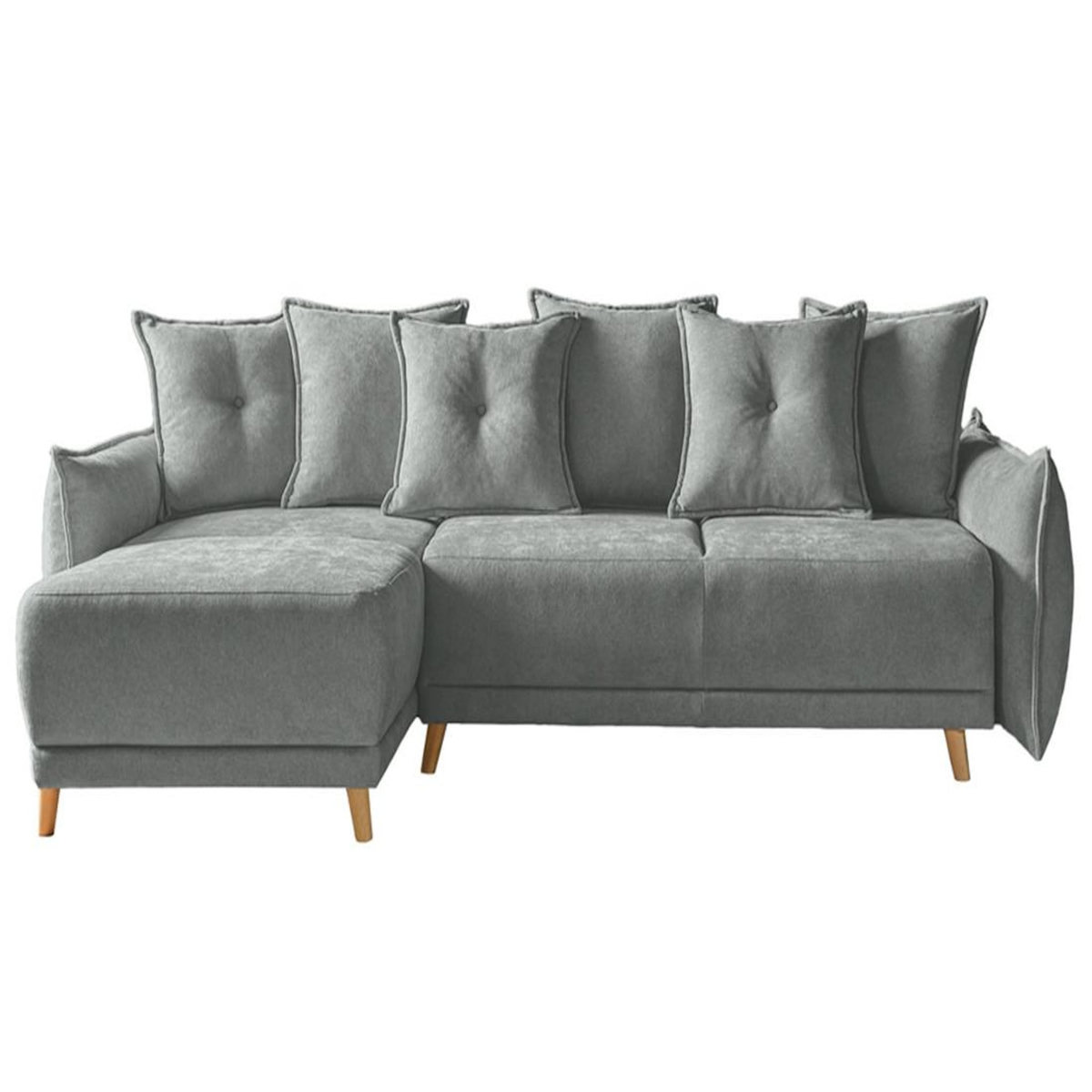 BEST MOBILIER Lena - canapé d'angle réversible convertible - 4 places - style scandinave