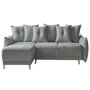 Voir la diapositive 1 : BEST MOBILIER Lena - canapé d'angle réversible convertible - 4 places - style scandinave