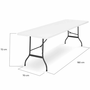 Voir la diapositive 6 : ID MARKET Table pliante d'appoint portable 180 CM pour camping ou réception